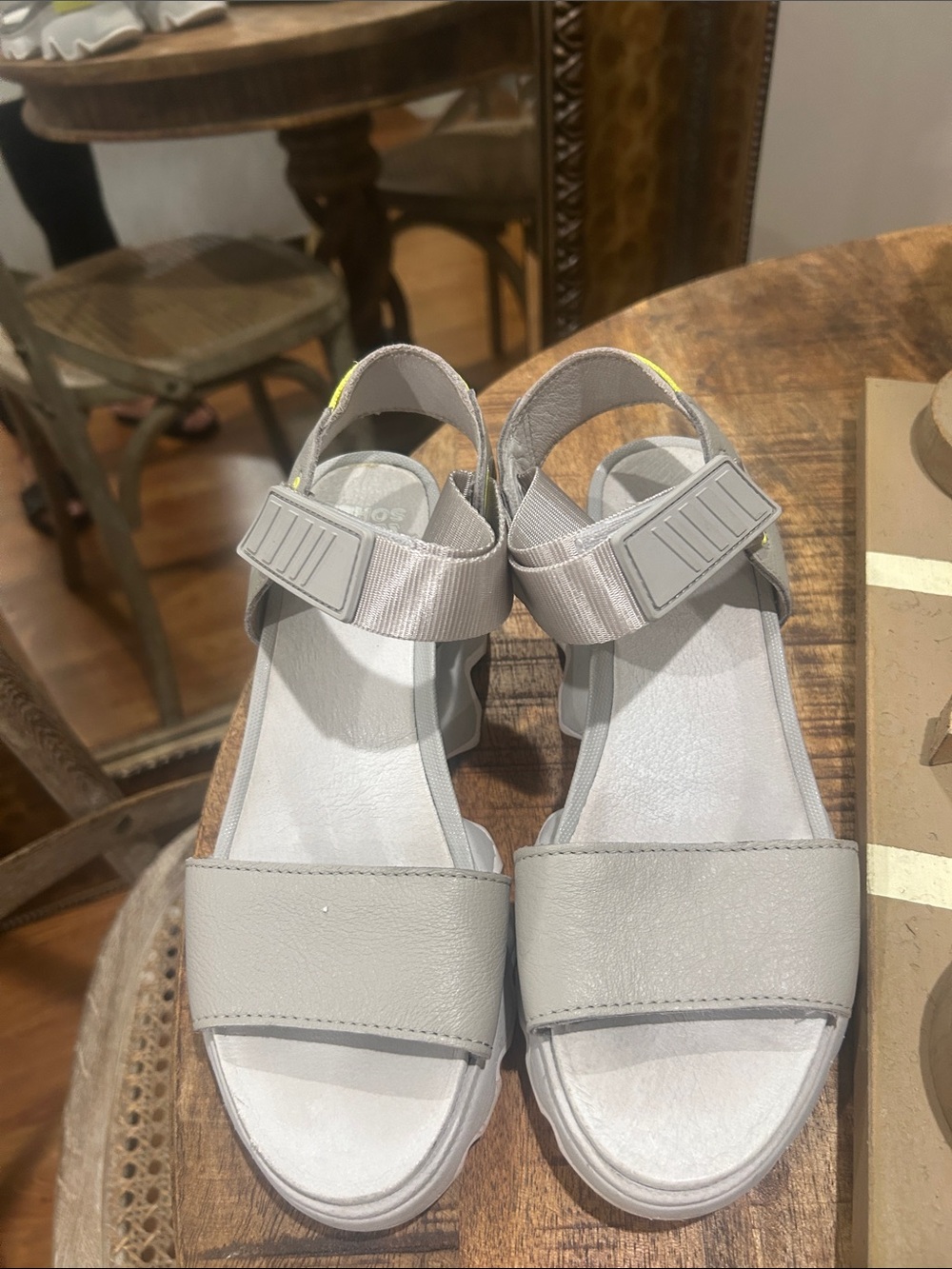Sorel Light Gray Strappy Sport Sandals